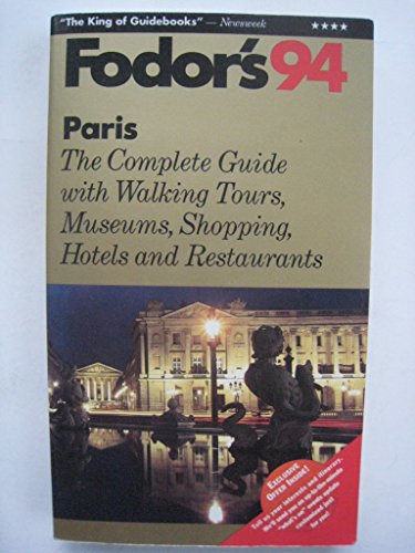 Imagen de archivo de Paris '94 : With Museums, Shopping,Walking Tours Hotels and Restaurants a la venta por Better World Books