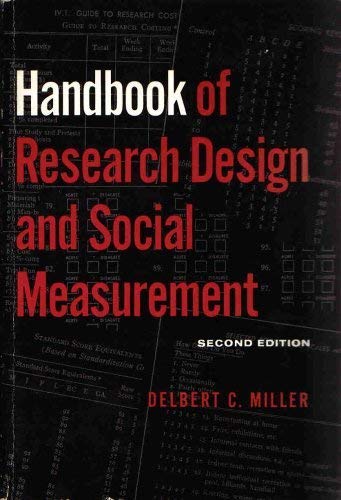 Stock image for Handbook of Research Design and Social Measurement for sale by HPB-Diamond