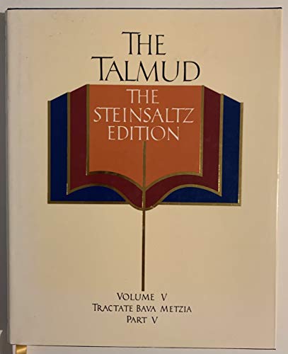 Beispielbild fr The Talmud, The Steinsaltz Edition, Vol. 5: Tractate Bava Metzia, Part 5 (English and Hebrew Edition) zum Verkauf von HPB-Red