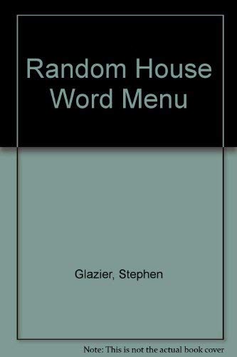 Beispielbild fr Random House Word Menu (with three computer diskettes) zum Verkauf von Abacus Bookshop