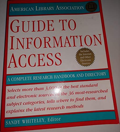 Stock image for ALA Guide to Information Access for sale by Better World Books