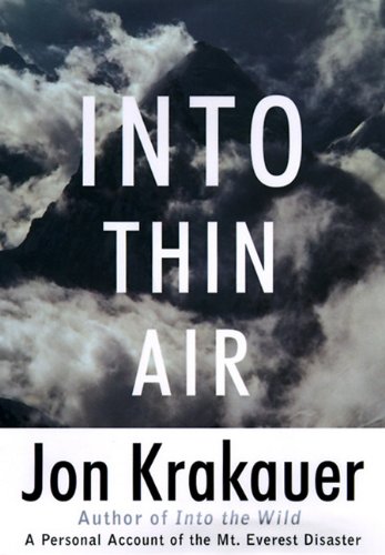 Beispielbild fr Into Thin Air: A Personal Account of the Mount Everest Diaster zum Verkauf von Hawking Books