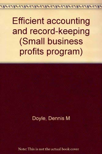 9780679507383: Efficient accounting and record-keeping (Small business profits program)