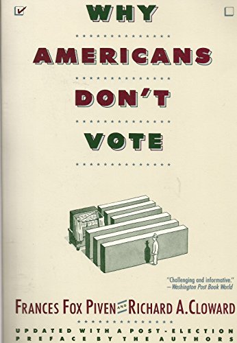 Imagen de archivo de Why Americans Don't Vote a la venta por More Than Words