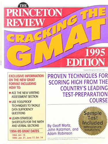 Imagen de archivo de The Princeton Review Cracking the GMAT 1995 a la venta por Better World Books