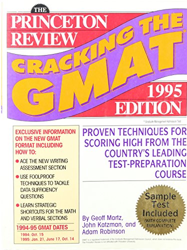 Stock image for The Princeton Review Cracking the GMAT 1995 for sale by Better World Books