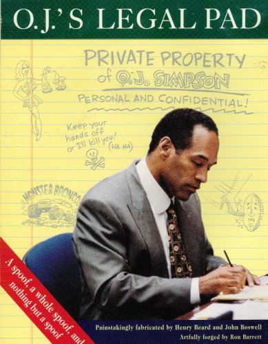 Imagen de archivo de O. J.'s Legal Pad a la venta por Don's Book Store