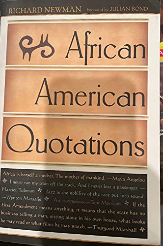 Beispielbild fr African American Quotations zum Verkauf von Better World Books: West