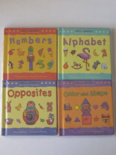 Mini Marvels 4-Pack with Flip the Flap Pages ~ Alphabet, Colors & Shapes, Numbers, & Opposites (9780681668041) by Christina Miesen