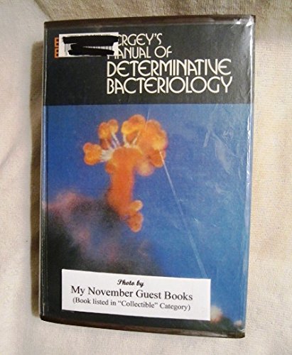 Bergey's Manual of DETERMINATIVE BACTERIOLOGY.