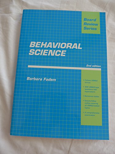 Stock image for Behavioral Science (Board Review Series) for sale by Wonder Book