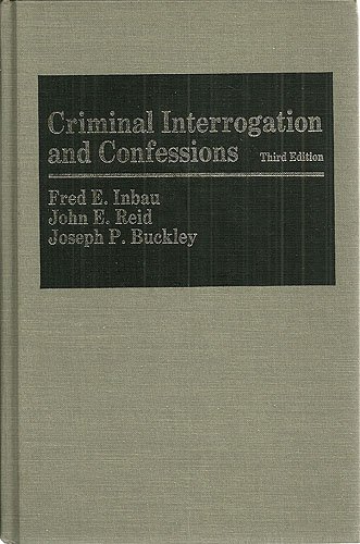 Beispielbild fr Criminal Interrogation and Confessions zum Verkauf von SecondSale