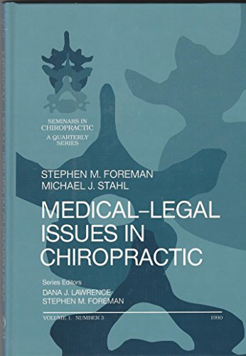 Stock image for Medical-Legal Issues in Chiropractic for sale by HPB-Red