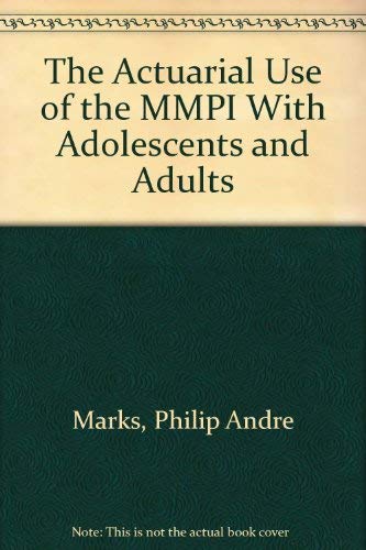 Imagen de archivo de The Actuarial Use of the MMPI with Adolescents and Adults a la venta por Better World Books: West