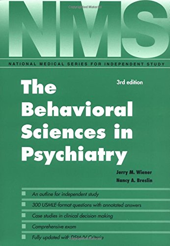 9780683062038: The Behavioral Sciences in Psychiatry (National Medical Series for Independent Study)