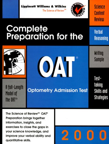 9780683307825: Complete Preparation for the OAT: Optometry Admission Test (Pre-medical S.)