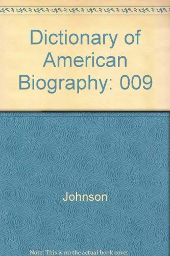 Beispielbild fr Dictionary of American Biography zum Verkauf von Irish Booksellers