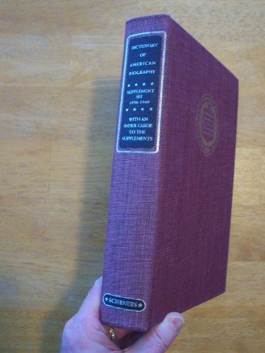 Imagen de archivo de Dictionary of American Biography, 1956-1960 a la venta por Better World Books: West