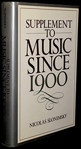 Imagen de archivo de Supplement to Music since 1900 a la venta por Better World Books