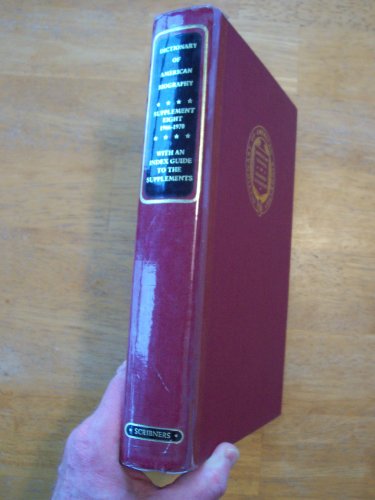 Imagen de archivo de Dictionary Of American Biography, Supplement Eight, 1966-1970 a la venta por Library House Internet Sales
