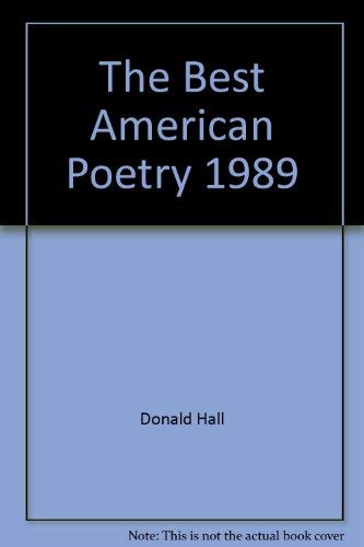 Imagen de archivo de The Best American Poetry, 1989 a la venta por Better World Books