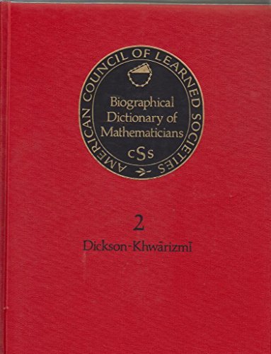 Stock image for Biological Dict Mathematicians for sale by Better World Books