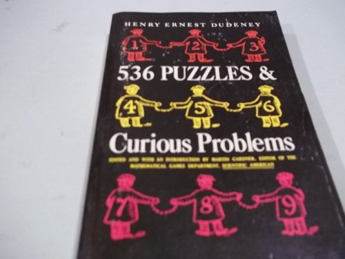 Imagen de archivo de Five Hundred Thirty-Six Puzzles and Curious Problems a la venta por Better World Books: West