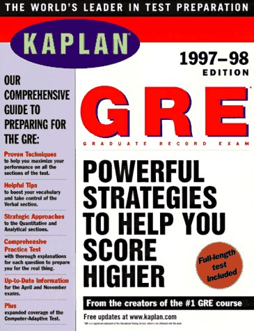 GRE 1997 98 (9780684836775) by Kaplan, Stanley