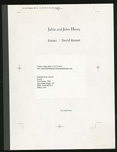 Beispielbild fr Jafsie and John Henry : Essays on Hollywood, Bad Boys and Six Hours of Perfect Poker zum Verkauf von Better World Books