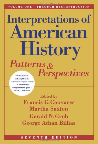 9780684867731: Interpretations of American History, Vol. One - Through Reconstruction: Patterns and Perspectives: 001