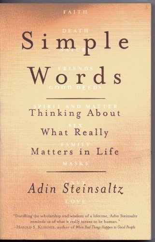 9780684869186: Simple Words: Thinking About What Really Matters in Life