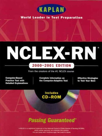Stock image for Kaplan NCLEX-RN 2000-2001 (Book with CD-ROM for Windows and Macintosh) for sale by HPB-Ruby