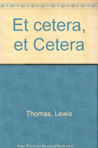 Stock image for Et Cetera, Et Cetera. Notes of a Word Watcher for sale by From Away Books & Antiques