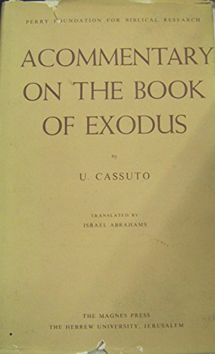 9780685742518: A Commentary on the Book of Exodus