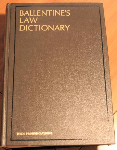 Beispielbild fr Ballentine's Law Dictionary With Pronunciations zum Verkauf von Front Cover Books