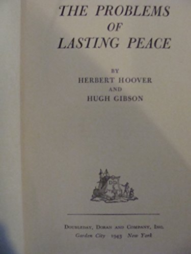 Beispielbild fr Problems Of Lasting Peace zum Verkauf von ThriftBooks-Dallas