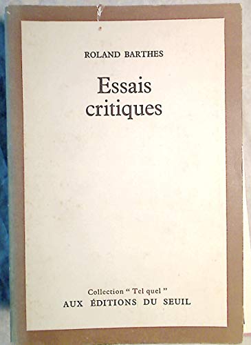 9780686539346: Essais Critiques (French Edition)