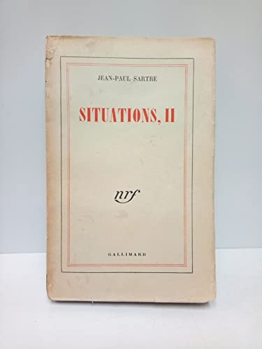Stock image for Situations, II: Qu'Est-Ce Que LA Litterature Sartre, Jean-Paul for sale by Langdon eTraders