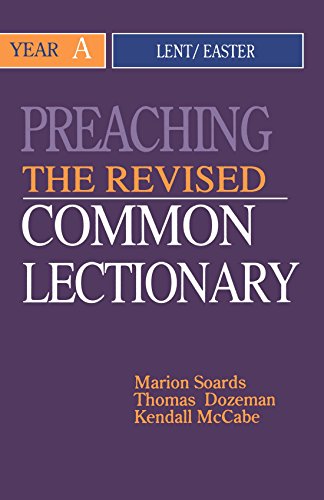 Preaching the Revised Common Lectionary Year A: Lent/Easter (9780687338016) by Mccabe, Kendall