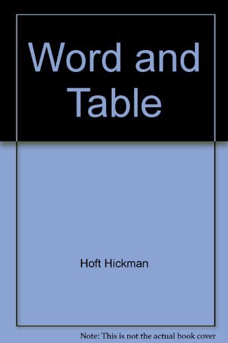 Beispielbild fr Word and Table zum Verkauf von Better World Books