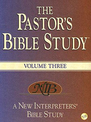 Beispielbild fr The Pastors Bible Study, Vol. 3 zum Verkauf von HPB-Red