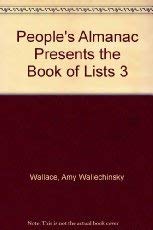 Imagen de archivo de People's Almanac Presents the Book of Lists 3 a la venta por HPB Inc.