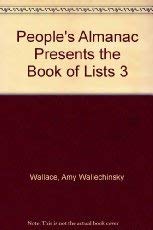 Stock image for People's Almanac Presents the Book of Lists 3 for sale by HPB Inc.