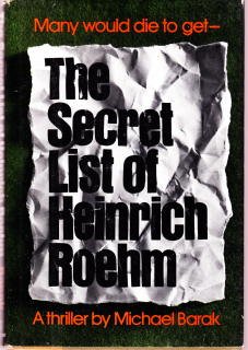 9780688029913: The Secret List of Heinrich Roehm