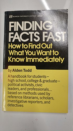 Stock image for Finding Facts Fast How to Find Out What You Want Know Immediately for sale by Top Notch Books