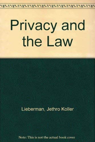 Beispielbild fr Privacy and the Law zum Verkauf von Alphaville Books, Inc.