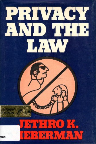 Imagen de archivo de Privacy and the Law a la venta por Mt. Baker Books