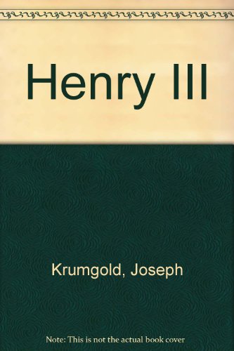 Henry III (9780689300103) by Krumgold, Joseph