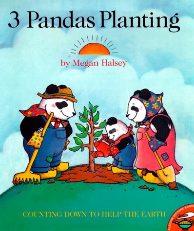 9780689833038: Three Pandas Planting (Aladdin Picture Books)