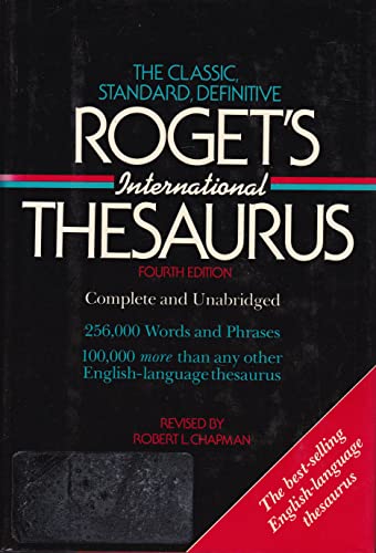 Beispielbild fr Roget's International Thesaurus zum Verkauf von Robinson Street Books, IOBA